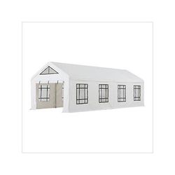 Sunjoy Group 12 x 30 Party Tent with 8 Removable PE Windows and 2 Roll-up Side Walls