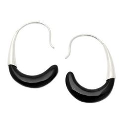 'Minimalist High-Polished Sterling Silver Half-Hoop Earrings'