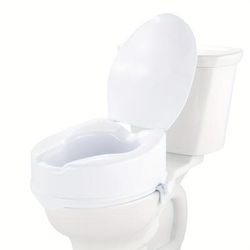 "TEMU Vevor Raised Toilet Seat, 5" Height Raised, 300 Lbs Weight Capacity, Universal Toilet Seat Riser, Screw Rod Locking, With Toilet Seat, For Elderly, Handicap, Patient, Pregnant"