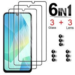 Protective Glass for Samsung Galaxy A16 4G 5G A15 A25 A35 A55 Screen Protectors Tempered a 16 15 25 Camera Soft Lens Cover Film