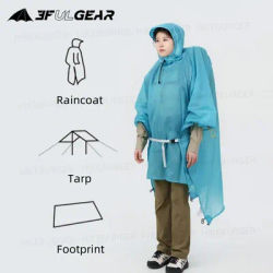 3F UL Gear 2025 Ultralight Multifunctional Raincoat Outdoor Portable 3in1 Tarp/Footprint/Raincoat Waterproof Hiking Backpacking