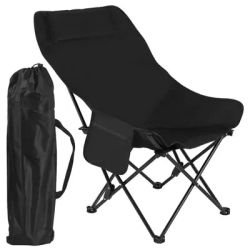 Portable Chairs Folding Camping Chair Beach Chair with Side Pocket Design Suitable for People Easy To Open Beach Chair Foldable