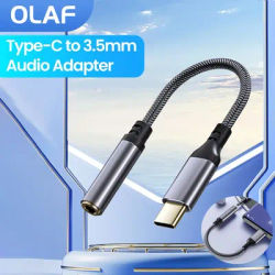 Type C to 3.5mm Audio Adapter Cable For iPhone 15 16 Samsung USB C Male to 3.5MM Jack Aux Headphone