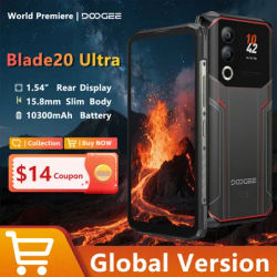 DOOGEE Blade20 Ultra Rugged Smartphone 6.6“ IPS Screen 1.54” Rear Screen 8GB+512GB 10300mAh 50MP Camera Android 14 NFC Phone
