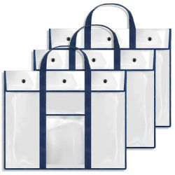 PVC Poster Storage Bag (31.5"×25.5") Bulletin Board Holder Art Portfolio Container for Teachers Classroom Organization