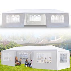 TEMU Garden Gazebo With Sides 9m X , Outdoor Camping Tent Pergola, Sides Canopy For Beach Patio, Marquee Awning Shade For Festival Party Wedding