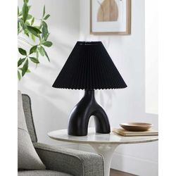 Zarapicos 18"H x 15"W x 15"D Modern Black/Translucent Table Lamp - Boutique Rugs