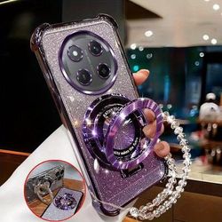 TEMU Bracelet Suitable For Magic 7 Lite / X9c, Shockproof Back Cover With , Glitter Phone Case, And Stand.