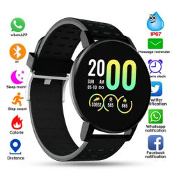 Montre connectée de sport pour hommes et femmes, moniteur de fréquence cardiaque et de pression
