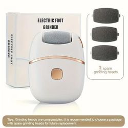 TEMU 1pc Rechargeable Electric With - Usb Charging, 400mah Lithium Battery, Ideal For Polishing Thick , Includes 3 Pads For Fit,spring