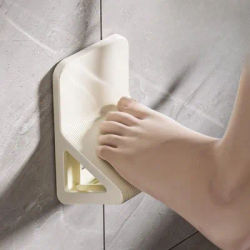 Non Perforated Bathroom Foot Pedal Non Slip Rest Shaving Leg Step Aid Wall Mounted Shower Foot Rest