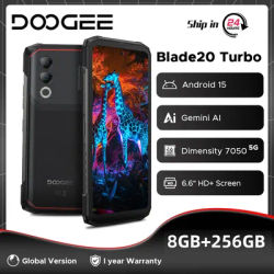 DOOGEE Blade20 Turbo 5G Rugged Phone 32GB(8+24) 256GB Dimensity 7050 6.6” HD IPS 10300mAh Battery 50MP Camera Android 15 NFC