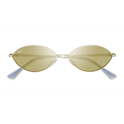 Unisex s oval Gold Metal Prescription sunglasses - Eyebuydirect s Ray-Ban RB3757