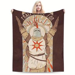 "TEMU " Flannel Throw Blanket - Cozy, Warm, Decor For Living Room, Office, Sofa, Travel - Design, Multifunctional Gift Blanket"