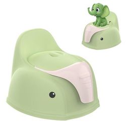 TEMU Cartoon Elephant Potty ' Potty Training Toilet - Separate Design, Plastic, Ages 1+ To Practice In Urination, Potty Training Seat, 12 Months+