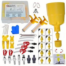 TEMU Outrun Professional Hydraulic Disc Brake Oil Bleed Kit, Compatible With Shimano, Hayes Brakes, Tool Set With Funnels, Connectors, And Fittings