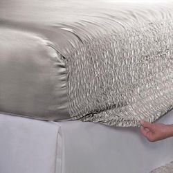 Bed Tite™ Satin Sheet Set by JLJ in Silver (Size FULL)