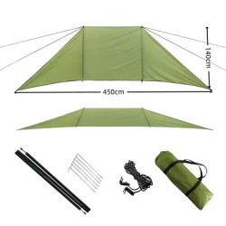 Privacy Screen Folding Camping Windscreen Waterproof Oxford Cloth Windshield Shelter Peeping Prevention Foldable Sunshade Awning