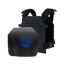 Caliber Armor AR550 Level III+ Quick Response Package SAPI Style Black Medium/2XL 19-AR550-QRP-SAPI-BK