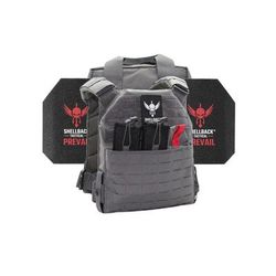 Shellback Tactical Defender 2.0 Level III Steel Plates Armor Kit Wolf Grey One Size SBT-9040-AR1000-WG