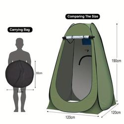 TEMU Portable Pop Up Tent , For Outdoor Camping Picnic Toilet & Shower, Fishing Sunshade, Beach Dressing Changing Room, Quick Setup Utility Tent