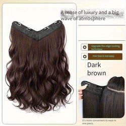 TEMU 18-inch Loose Curly Hair Extensions For Women - Invisible, Seamless, Volumizing Clip-ins, Natural Black, One-piece Design For Effortless Length & Volume