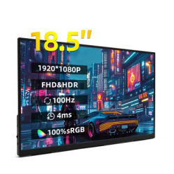ZSUS 18-Inch 1080P 100Hz 100%sRGB Portable Monitor 16:9 HDR 350cd /M² For XBox PS4 / 5 Switch Cell Phone PC Loptop Extension