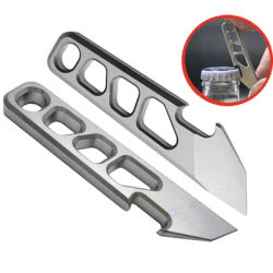 Mini titanium alloy multi-function crowbar Outdoor gear Portable Bottle opener EDC camping tool