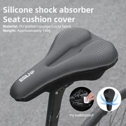 TEMU Eslnf Gel Bike Seat Cover - , Soft Padding For Bikes,, Black, Eslnf