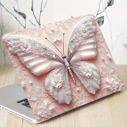 TEMU 2pcs Elegant & Floral Laptop Stickers - Waterproof, Scratch-resistant, Self-adhesive Vinyl Skins For Laptops & Cars, Personalization, Stylish Accessory | Artistic | Vinyl