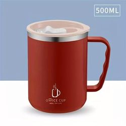 TEMU 500ml Stainless Steel Mug Tea Coffee Thermal Cup Travel Mug Insulated