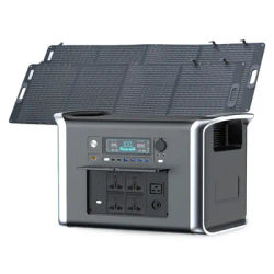CTOLITY 2600W Portable Power Station with 400W ETFE Foldable Solar Panel LiFePo4 Battery Storage for Camping Backup Generator