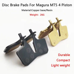1/2/4 Pairs MTB Bicycle Hydraulic Disc Brake Pads for Magura MT5 MT7 Semi Metal Friction Durable Bike Accessories Brake Pads