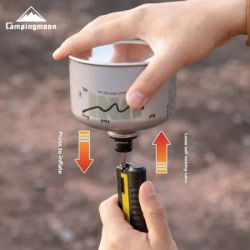 CAMPINGMOON BKZ38 Flat Gas Conversion Head Inflation Nozzle Type Adapter Lighter Flame Gun connector