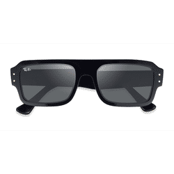 Unisex s rectangle Black Acetate,Eco Friendly Prescription sunglasses - Eyebuydirect s Ray-Ban RB4454 Lukas