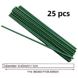 TEMU 25pcs Set 3ft Garden Stakes Sturdy And Thick Metal 11mm/8mm Diameter Plant For Climbing Plants Such As , Beans, Tomatoes, Etc. Gardening Tools.