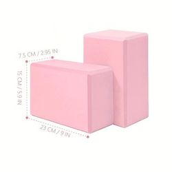 TEMU 1pc Eva Yoga Block For Yoga Pilates Stretching - Soft Non-slip Exercise Block, Heat & Slip-resistant, Pink/blue/purple Options, Ideal Day Gift For Home Gym Fitness Training