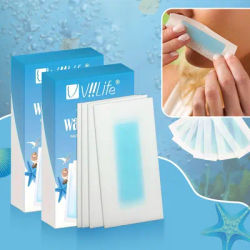 20pcs/40pcs Ocean Blue Mini Wax Paper For Hair Removal Wax Paper Cold Wax Strips Paper For Face Neck Arm Leg Body Beauty Tools