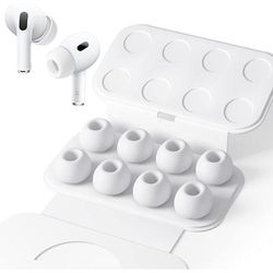 TEMU 4 Pairs Silicone Ear Tips For Airpods Pro/airpods Pro 2 With Noise Reduction Holes, Convenient To Carry And Replace, Non-slip Soft Silicone Airpods Pro Replacement Ear Tips