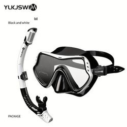 TEMU Snorkeling Set With Leak-proof And Tempered Glass Lenses, Panoramic Swimming, Snorkeling Gear, Snorkeling Essentials.