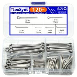 TEMU 120pcs Stainless Steel U Shape Type Spring Cotter Hair Pin Steel Pins Split Clamp Open Elastic 304 Stainless Steel.