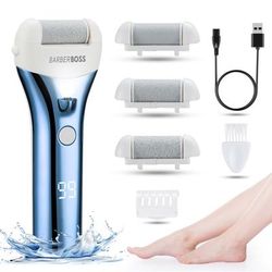TEMU Electric Foot File & Hard Skin Remover | Professional Callus Remover & Pedicure Set For Smooth Feet | Rechargeable, For Foot Care | Premium Self-care Gift, Ideal Grooming Present - Barberboss 4o