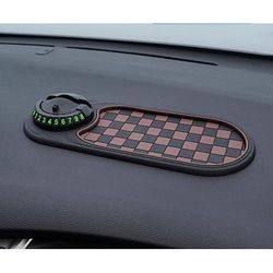 Tappetino antiscivolo multifunzione per auto, nuovo supporto multifunzionale per telefono cellulare da cruscotto, tappetino antiscivolo universale girevole per cruscotto auto con numero di parcheggio