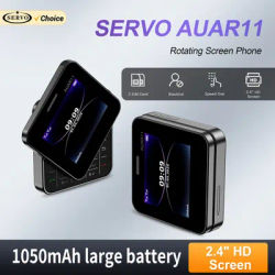 SERVO AUAR11 Rotating Screen Mobile Phone 2G GSM Dual SIM Blacklist Magic Voice FM Radio Speed Dial Torch Mini Sliding Cellphone