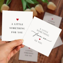 50pcs Square Minimalist Thank You Cards, All-Occasion Mini Appreciation Cards for Gift Wrapping, Business or Wedding Decor