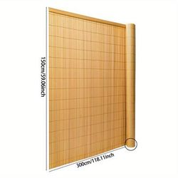 TEMU Vibrant Pvc Fence Panel 1.5x3m -- Yellow, Leisure Screen, For , Patios & Gardens | Includes 33 Clips For Setup!