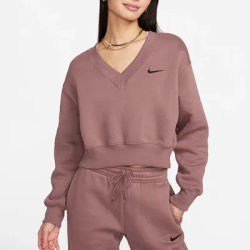 Nike Official Spring New Women's V-Neck Fleece Hoodie FN3652-208