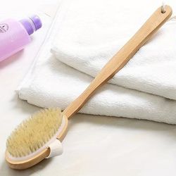 TEMU Bath Scrubber, Shower Scrubber, Dry Skin Brush, Bath Towel, Back Exfoliating Tool, Body Scrub Brush, Long-handled Massage Brush