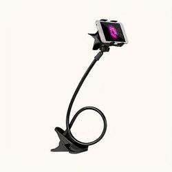 TEMU 360-degree Flexible Mobile Phone Holder For . Installed On The Desktop And Bed. Long Arm Clamp Suitable For Mobile Phones 3.5 To 6.7 Inches