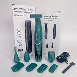 TEMU Gzhjgos 4-in-1 Painless Hair Removal Kit For - Usb Rechargeable Electric Epilator With Stainless Steel Blades, Limit Comb Included, Gzhjgos